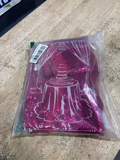 Hot Pink Tablecloth 60x102inch Sequin… — Photo 3
