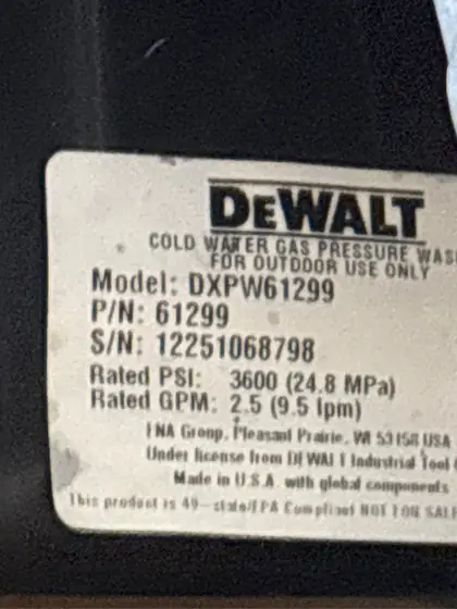 DEWALT 3600 PSI 2.5 GPM… — Photo 7