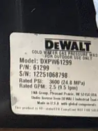 DEWALT 3600 PSI 2.5 GPM… — Photo 7