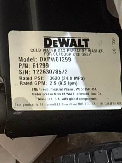 DEWALT 3600 PSI 2.5 GPM… — Photo 6