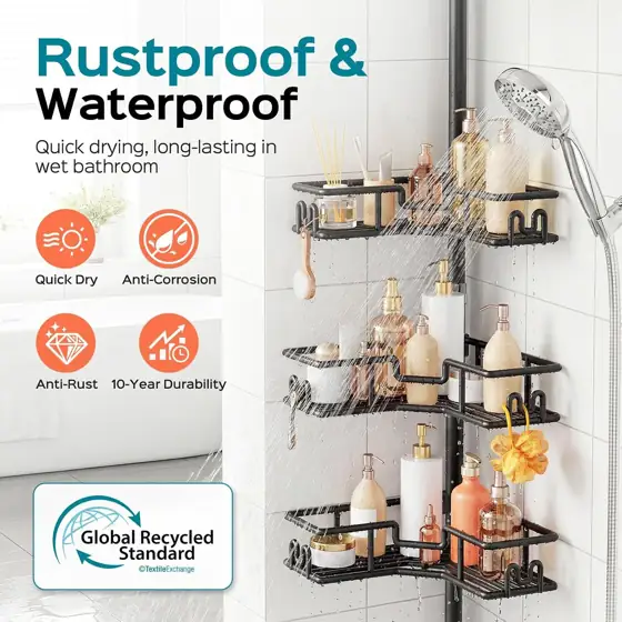 HAMITOR Shower Caddy Tension Pole:… — Photo 2
