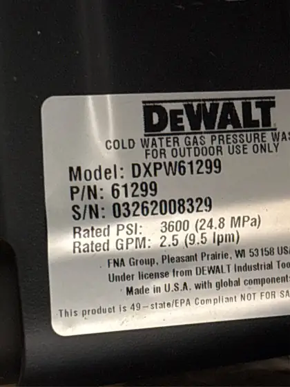 DEWALT 3600 PSI 2.5 GPM… — Photo 4