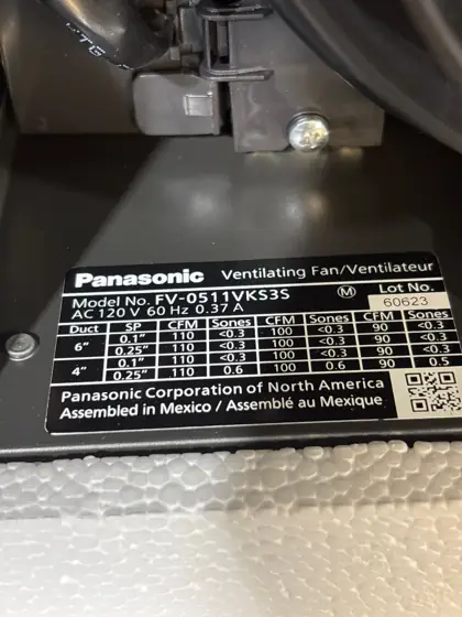 Panasonic 0.5-Sone 110-CFM White Bathroom… — Photo 8