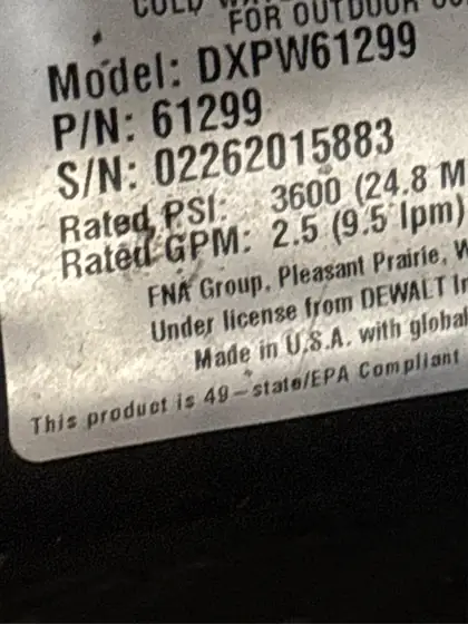 DEWALT 3600 PSI 2.5 GPM… — Photo 5