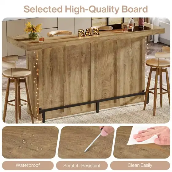 Kearsten 43.5 in. Wooden Bar… — Photo 2