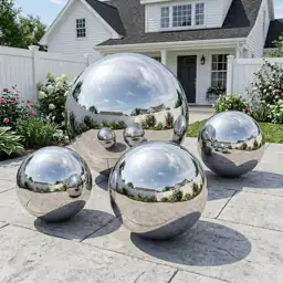 4Pcs Silver Inflatable Mirror Ball… — Photo 1