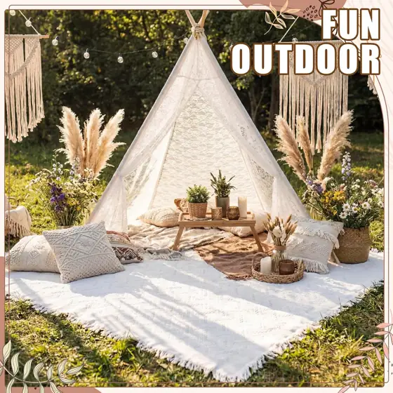 Beeveer Teepee Tent 47x51, Boho… — Photo 2