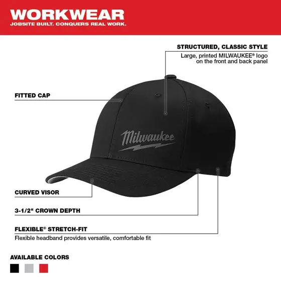 Small/Medium Black Fitted Hat — Photo 2