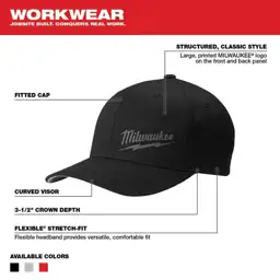 Small/Medium Black Fitted Hat — Photo 2