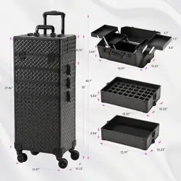 Leeora&Leekoo Professional Rolling Makeup Case… — Photo 2