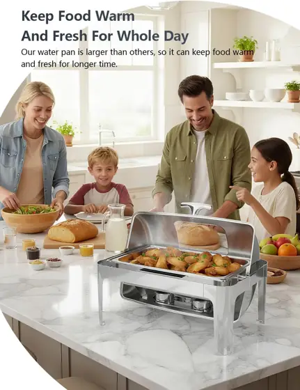 13QT Roll Top Chafing Dishes… — Photo 2