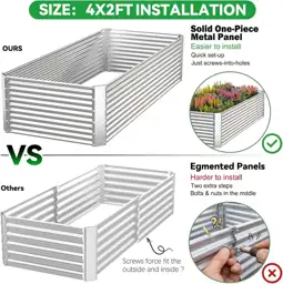 3-Pack Tall Corrugated Galvanized Steel… — Photo 2