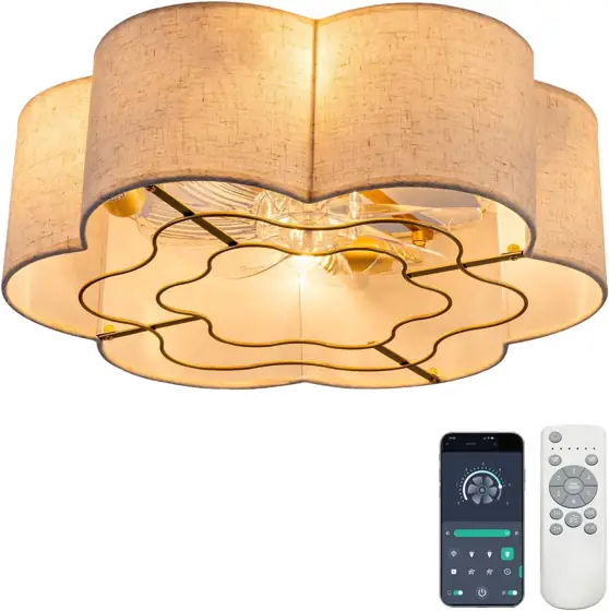Caged Ceiling Fan with Lights,… — Photo 1