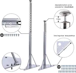 KAZAKA Adjustable Table Legs, 20-30… — Photo 2