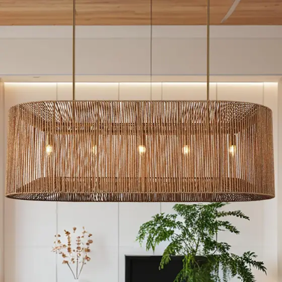 42.5" Boho Chandelier, Farmhouse Hand… — Photo 1