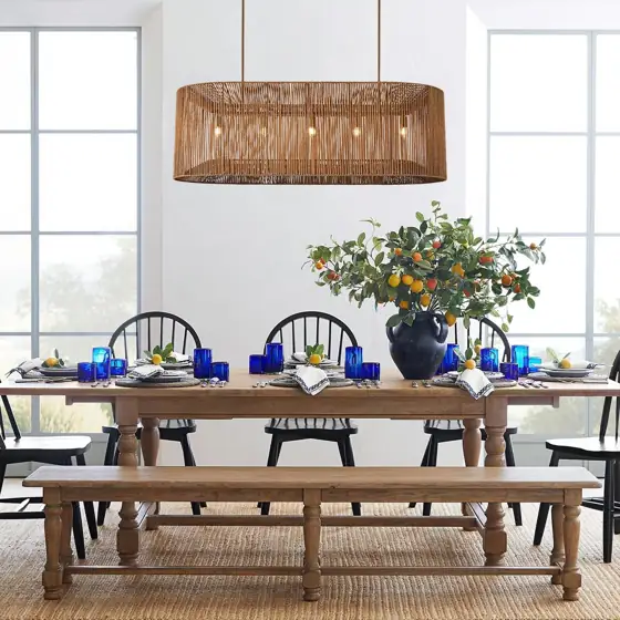 42.5" Boho Chandelier, Farmhouse Hand… — Photo 2