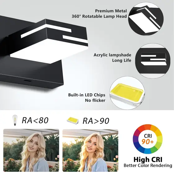 LED Vanity Light Fixtures, Dimmable… — Photo 2