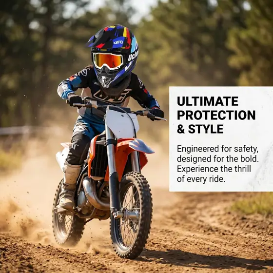 Youth Dirt Bike Helmet DOT… — Photo 2