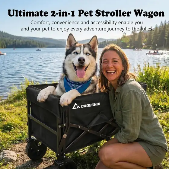 Folding Pet Wagon for Dogs… — Photo 2