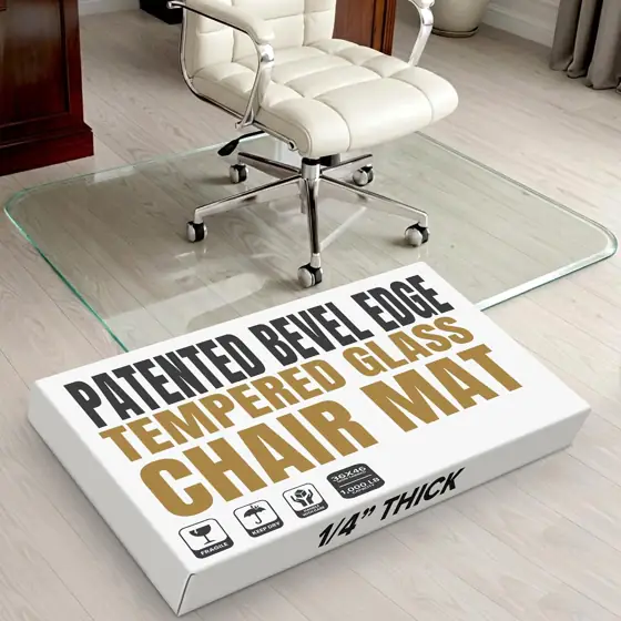 Tempered Glass Office Chair Mat… — Photo 1