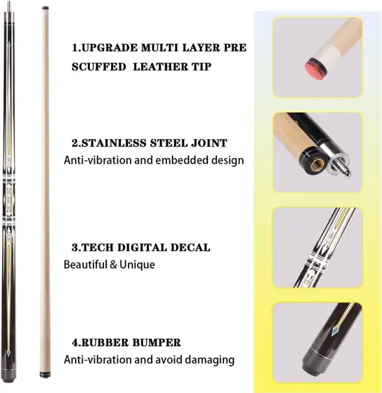 58" Pool Cue Set with… — Photo 2