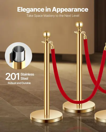 VEVOR Stanchions with Velvet Ropes… — Photo 2
