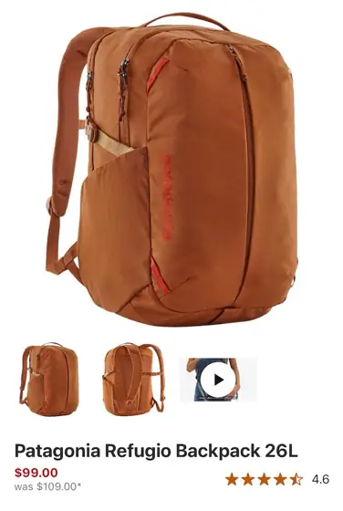Patagonia Refugio Backpack 26L — Photo 1