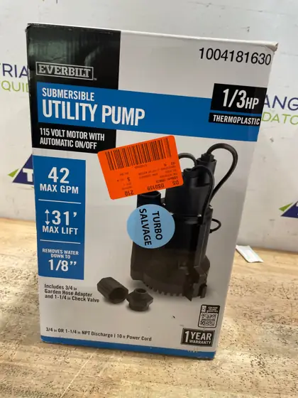 1/3 HP Automatic Utility Pump — Photo 2