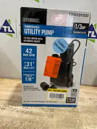 1/3 HP Automatic Utility Pump — Photo 2
