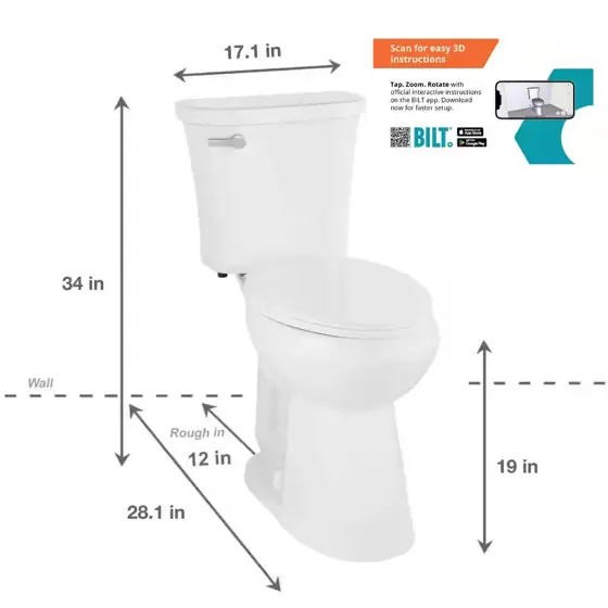 Glacier Bay PowerFlush 2-Piece Toilet,… — Photo 2