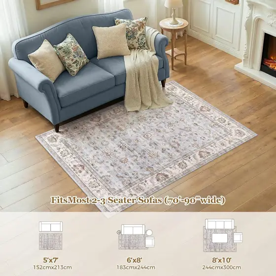 WITSHOCK Washable Area Rug 8x10… — Photo 2