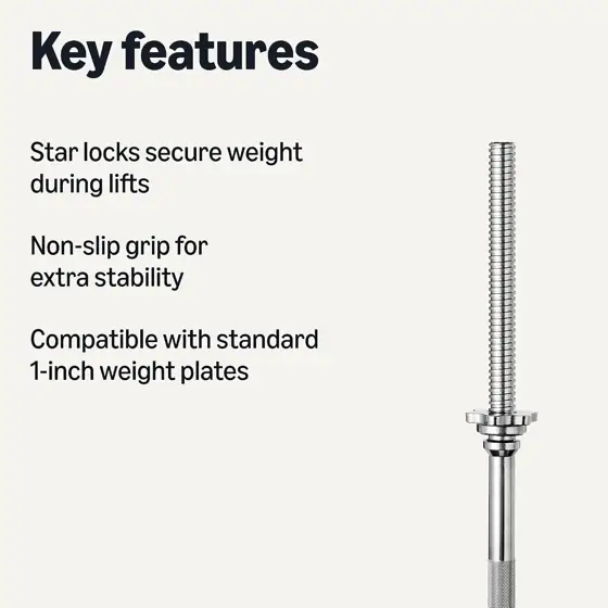 Amazon Basics 60" Barbell Bar,… — Photo 2