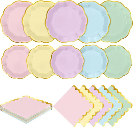 Kochorie 100 Pcs Pastel Scalloped… — Photo 1