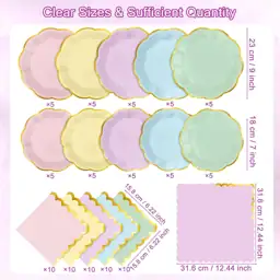 Kochorie 100 Pcs Pastel Scalloped… — Photo 2