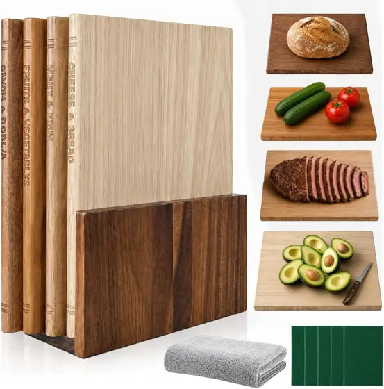 4 Pcs Book Cutting Board… — Photo 1
