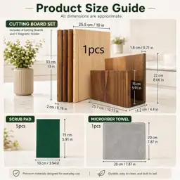 4 Pcs Book Cutting Board… — Photo 2