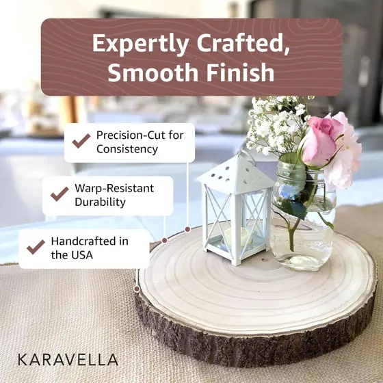KARAVELLA Large Wood Slices for… — Photo 2