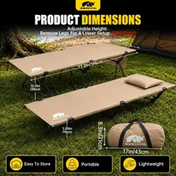 MIKKUPPA Backpacking Camping Cot for… — Photo 2