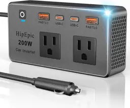 200W Multi-Port Car Power Inverter,Small… — Photo 1