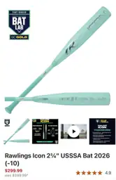 2026 Rawlings Icon -10 USSSA… — Photo 1