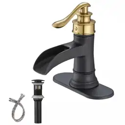Waterfall Single Hole, Single-Handle Low-Arc… — Photo 1
