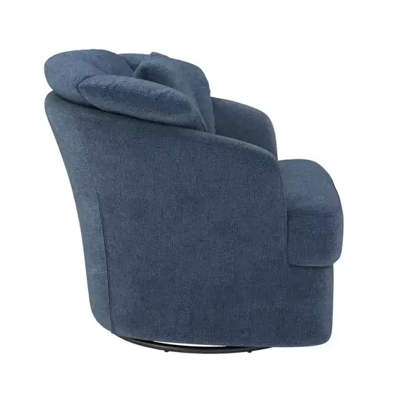 Rowena Oversized Blue Fabric Upholstered… — Photo 2
