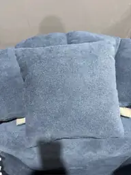 Rowena Oversized Blue Fabric Upholstered… — Photo 3