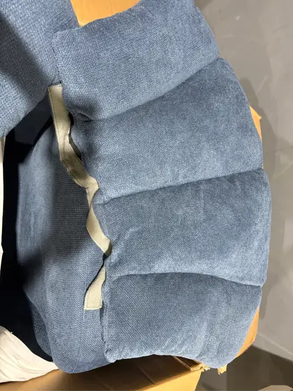Rowena Oversized Blue Fabric Upholstered… — Photo 4