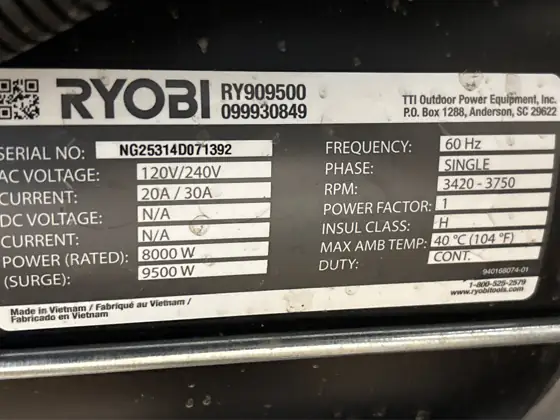 8000-Watt Recoil Start Gasoline Powered… — Photo 7