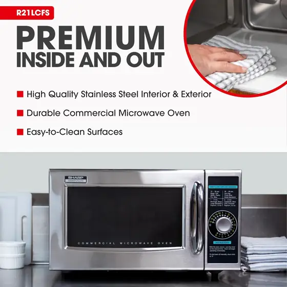 Sharp R-21LCFS Medium-Duty Commercial Microwave… — Photo 2