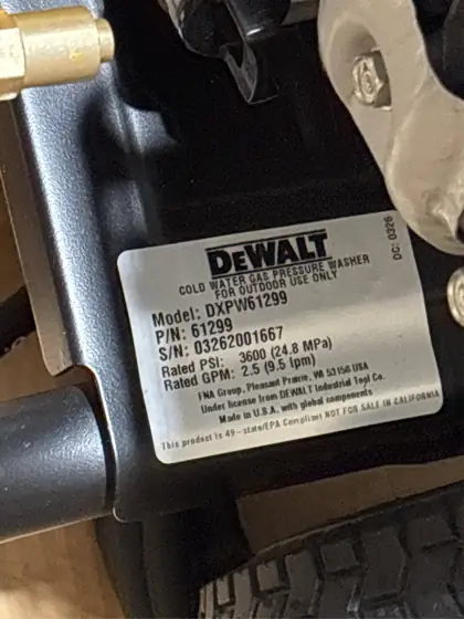 DEWALT 3600 PSI 2.5 GPM… — Photo 4