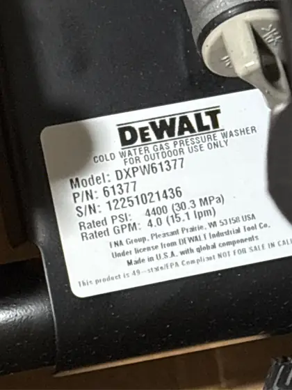 DEWALT 4400 PSI 4.0 GPM… — Photo 6