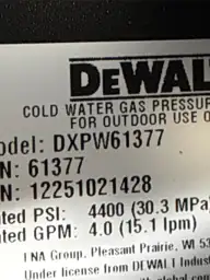 DEWALT 4400 PSI 4.0 GPM… — Photo 5