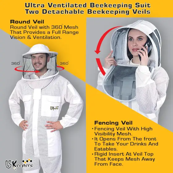 3-Layer Ventilated Sting-Proof Beekeeper Suit… — Photo 2